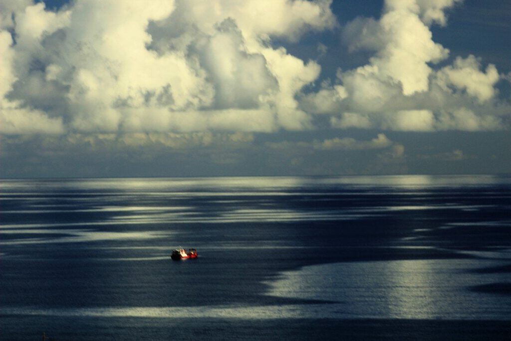 Calm Sea: Jim Cawkwell. 