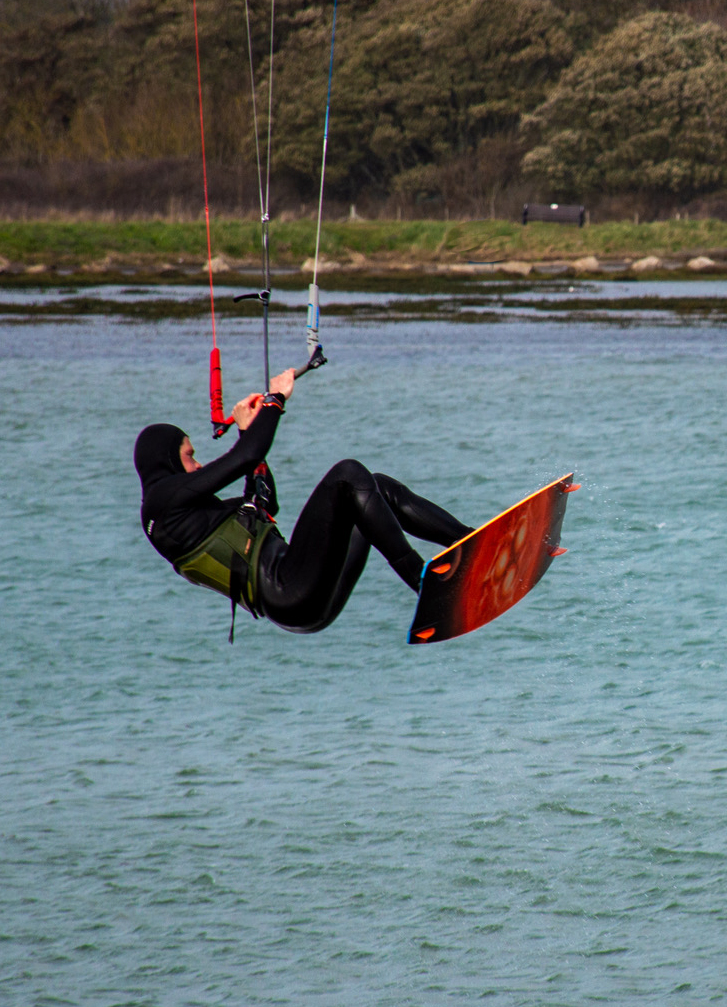 Kite Surfer at Keyhaven - Judge's Crop